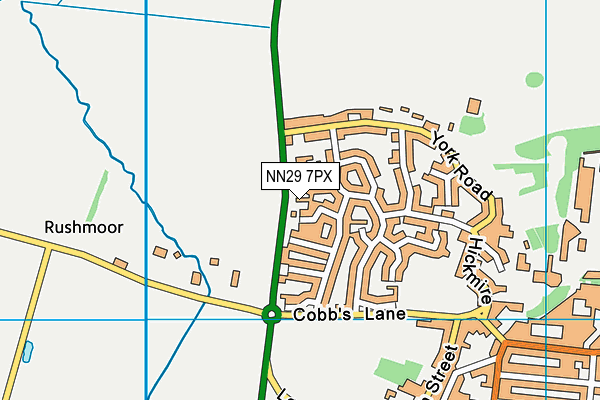 NN29 7PX map - OS VectorMap District (Ordnance Survey) NN29 7PX map - OS VectorMap District (Ordnance Survey)