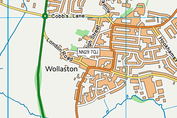 NN29 7QJ map - OS VectorMap District (Ordnance Survey) NN29 7QJ map - OS VectorMap District (Ordnance Survey)