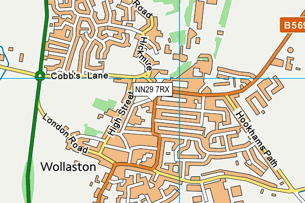 NN29 7RX map - OS VectorMap District (Ordnance Survey) NN29 7RX map - OS VectorMap District (Ordnance Survey)