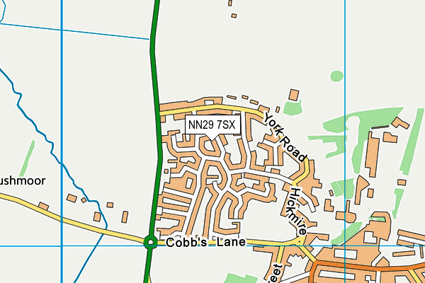 NN29 7SX map - OS VectorMap District (Ordnance Survey) NN29 7SX map - OS VectorMap District (Ordnance Survey)