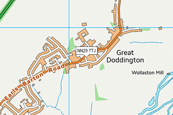 NN29 7TJ map - OS VectorMap District (Ordnance Survey)