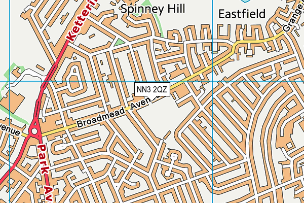 NN3 2QZ map - OS VectorMap District (Ordnance Survey) NN3 2QZ map - OS VectorMap District (Ordnance Survey)