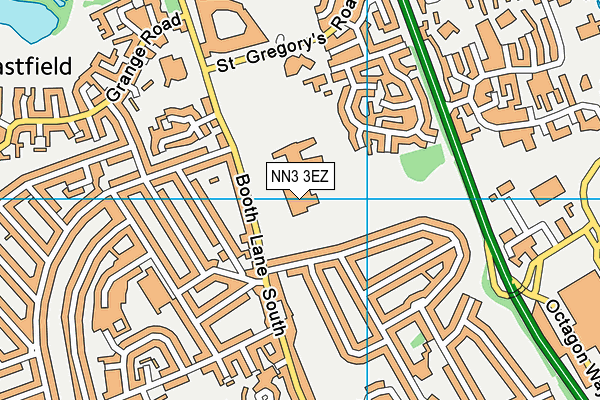 NN3 3EZ map - OS VectorMap District (Ordnance Survey) NN3 3EZ map - OS VectorMap District (Ordnance Survey)