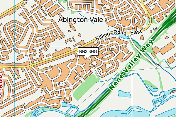 NN3 3HG map - OS VectorMap District (Ordnance Survey)