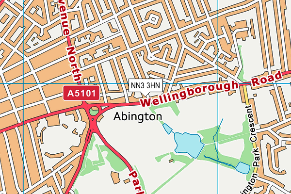 NN3 3HN map - OS VectorMap District (Ordnance Survey)