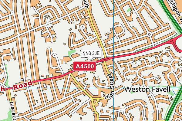 NN3 3JE map - OS VectorMap District (Ordnance Survey) NN3 3JE map - OS VectorMap District (Ordnance Survey)