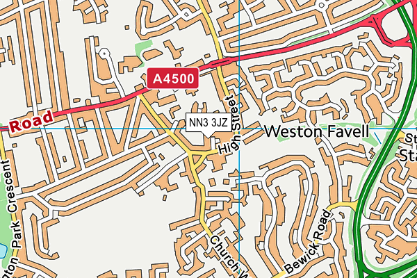 NN3 3JZ map - OS VectorMap District (Ordnance Survey) NN3 3JZ map - OS VectorMap District (Ordnance Survey)