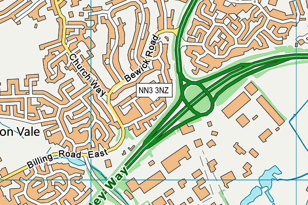 NN3 3NZ map - OS VectorMap District (Ordnance Survey) NN3 3NZ map - OS VectorMap District (Ordnance Survey)