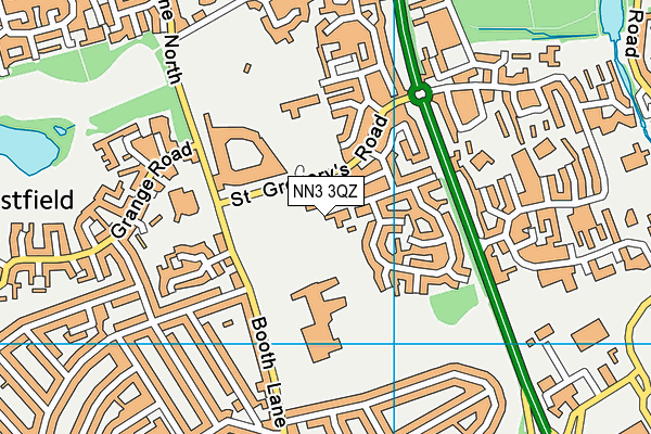 NN3 3QZ map - OS VectorMap District (Ordnance Survey) NN3 3QZ map - OS VectorMap District (Ordnance Survey)