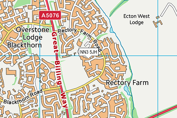 NN3 5JH map - OS VectorMap District (Ordnance Survey)