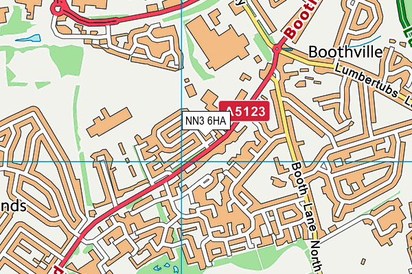 NN3 6HA map - OS VectorMap District (Ordnance Survey)
