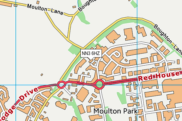 NN3 6HZ map - OS VectorMap District (Ordnance Survey)