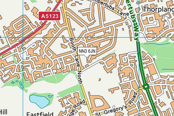 NN3 6JN map - OS VectorMap District (Ordnance Survey)