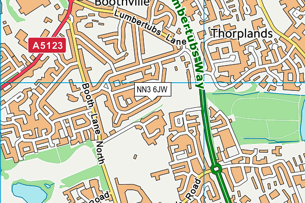 NN3 6JW map - OS VectorMap District (Ordnance Survey) NN3 6JW map - OS VectorMap District (Ordnance Survey)
