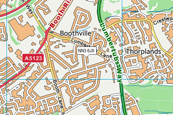 NN3 6JX map - OS VectorMap District (Ordnance Survey) NN3 6JX map - OS VectorMap District (Ordnance Survey)
