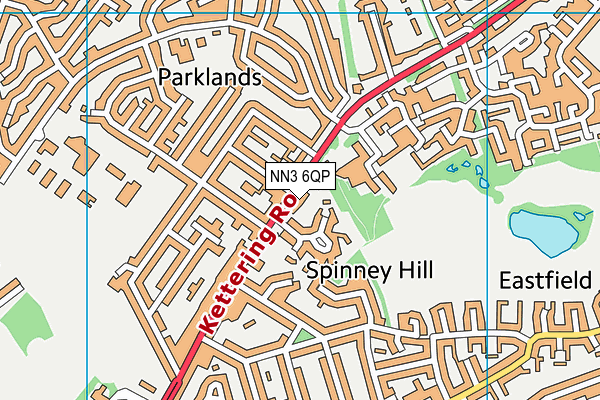 NN3 6QP map - OS VectorMap District (Ordnance Survey)