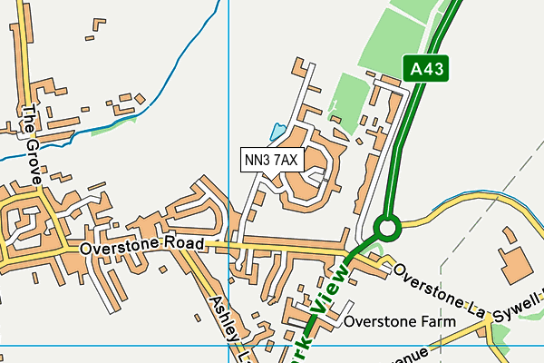 NN3 7AX map - OS VectorMap District (Ordnance Survey) NN3 7AX map - OS VectorMap District (Ordnance Survey)