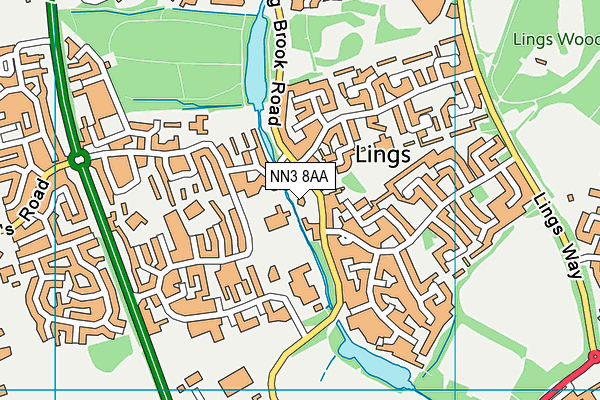 NN3 8AA map - OS VectorMap District (Ordnance Survey) NN3 8AA map - OS VectorMap District (Ordnance Survey)