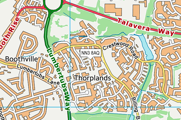 NN3 8AQ map - OS VectorMap District (Ordnance Survey) NN3 8AQ map - OS VectorMap District (Ordnance Survey)