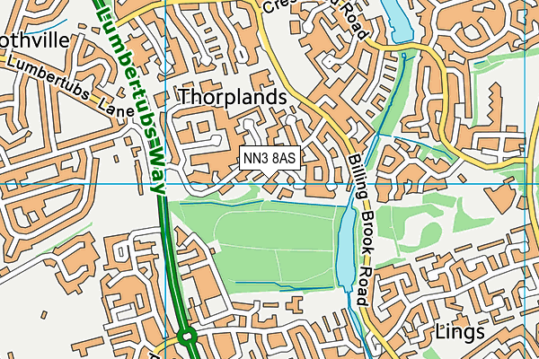 NN3 8AS map - OS VectorMap District (Ordnance Survey) NN3 8AS map - OS VectorMap District (Ordnance Survey)
