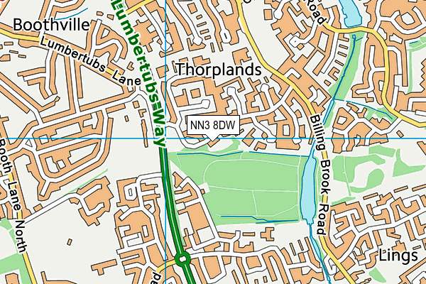 NN3 8DW map - OS VectorMap District (Ordnance Survey) NN3 8DW map - OS VectorMap District (Ordnance Survey)