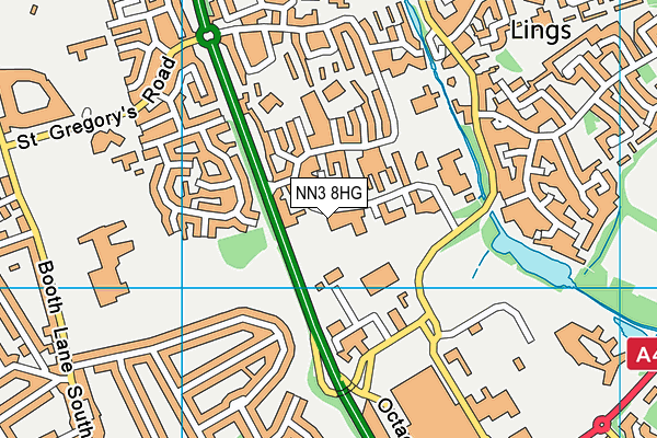 NN3 8HG map - OS VectorMap District (Ordnance Survey) NN3 8HG map - OS VectorMap District (Ordnance Survey)