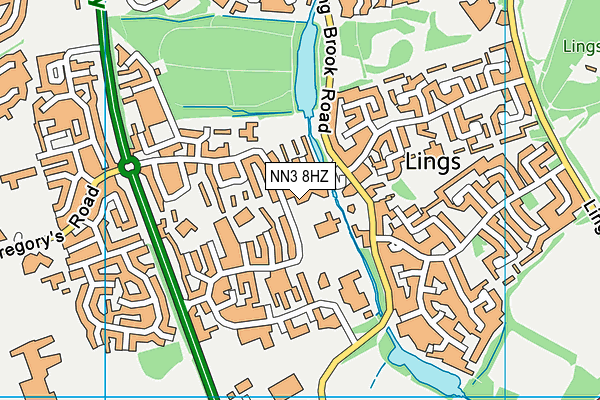 NN3 8HZ map - OS VectorMap District (Ordnance Survey) NN3 8HZ map - OS VectorMap District (Ordnance Survey)