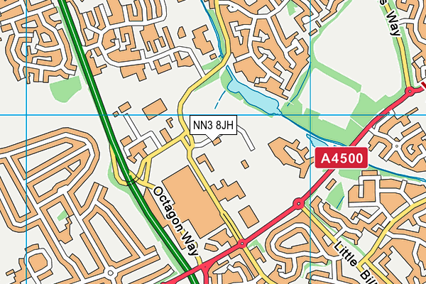 NN3 8JH map - OS VectorMap District (Ordnance Survey)