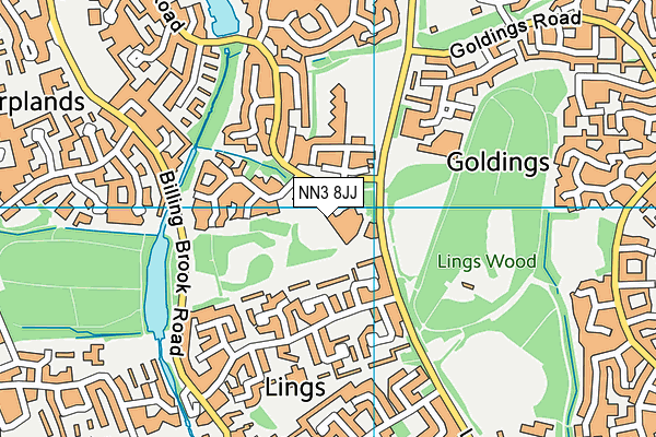 NN3 8JJ map - OS VectorMap District (Ordnance Survey)