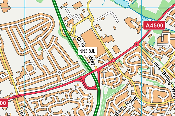 NN3 8JL map - OS VectorMap District (Ordnance Survey) NN3 8JL map - OS VectorMap District (Ordnance Survey)