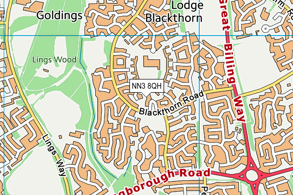 NN3 8QH map - OS VectorMap District (Ordnance Survey) NN3 8QH map - OS VectorMap District (Ordnance Survey)