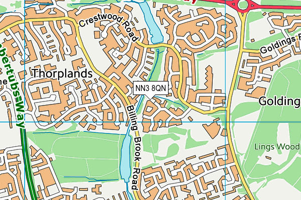 NN3 8QN map - OS VectorMap District (Ordnance Survey) NN3 8QN map - OS VectorMap District (Ordnance Survey)