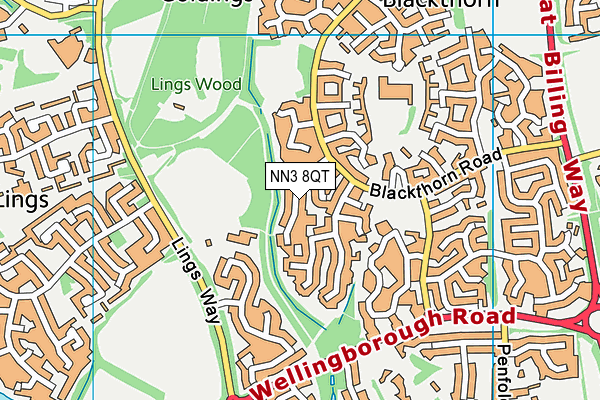 NN3 8QT map - OS VectorMap District (Ordnance Survey) NN3 8QT map - OS VectorMap District (Ordnance Survey)