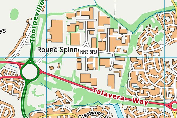 NN3 8RJ map - OS VectorMap District (Ordnance Survey)