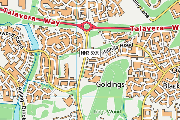 NN3 8XR map - OS VectorMap District (Ordnance Survey)