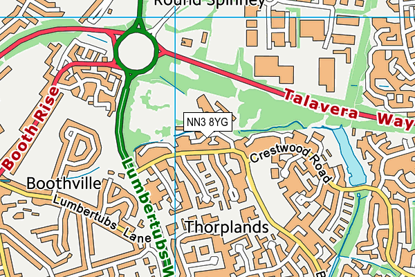 NN3 8YG map - OS VectorMap District (Ordnance Survey) NN3 8YG map - OS VectorMap District (Ordnance Survey)