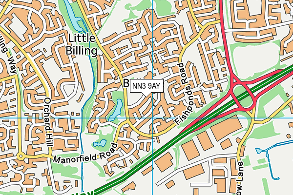 NN3 9AY map - OS VectorMap District (Ordnance Survey) NN3 9AY map - OS VectorMap District (Ordnance Survey)