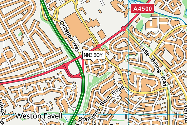 NN3 9QY map - OS VectorMap District (Ordnance Survey) NN3 9QY map - OS VectorMap District (Ordnance Survey)