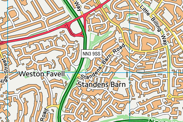 NN3 9SS map - OS VectorMap District (Ordnance Survey) NN3 9SS map - OS VectorMap District (Ordnance Survey)