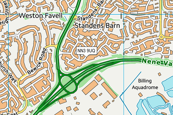 NN3 9UQ map - OS VectorMap District (Ordnance Survey) NN3 9UQ map - OS VectorMap District (Ordnance Survey)