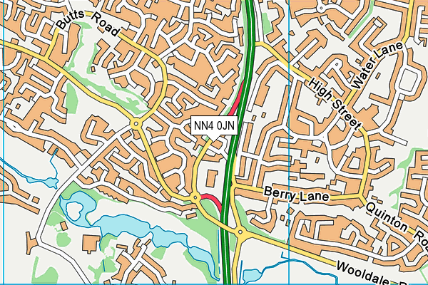 NN4 0JN map - OS VectorMap District (Ordnance Survey) NN4 0JN map - OS VectorMap District (Ordnance Survey)