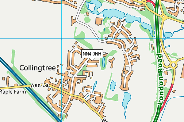 NN4 0NH map - OS VectorMap District (Ordnance Survey)