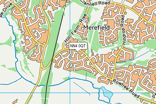 NN4 0QT map - OS VectorMap District (Ordnance Survey)
