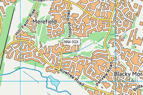 NN4 0QX map - OS VectorMap District (Ordnance Survey)