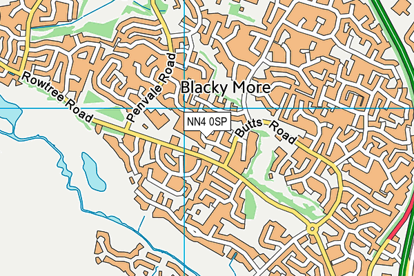 NN4 0SP map - OS VectorMap District (Ordnance Survey) NN4 0SP map - OS VectorMap District (Ordnance Survey)