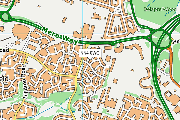 NN4 0WG map - OS VectorMap District (Ordnance Survey) NN4 0WG map - OS VectorMap District (Ordnance Survey)