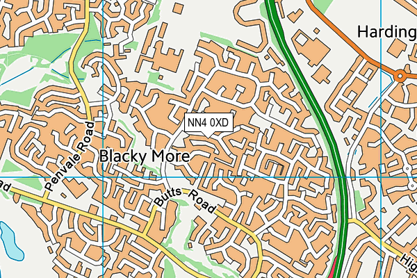 NN4 0XD map - OS VectorMap District (Ordnance Survey) NN4 0XD map - OS VectorMap District (Ordnance Survey)