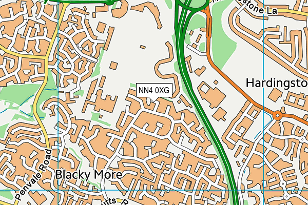 NN4 0XG map - OS VectorMap District (Ordnance Survey) NN4 0XG map - OS VectorMap District (Ordnance Survey)