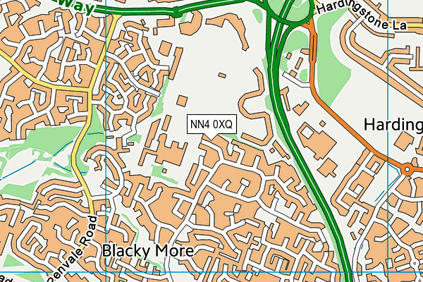NN4 0XQ map - OS VectorMap District (Ordnance Survey)