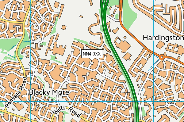 NN4 0XX map - OS VectorMap District (Ordnance Survey) NN4 0XX map - OS VectorMap District (Ordnance Survey)